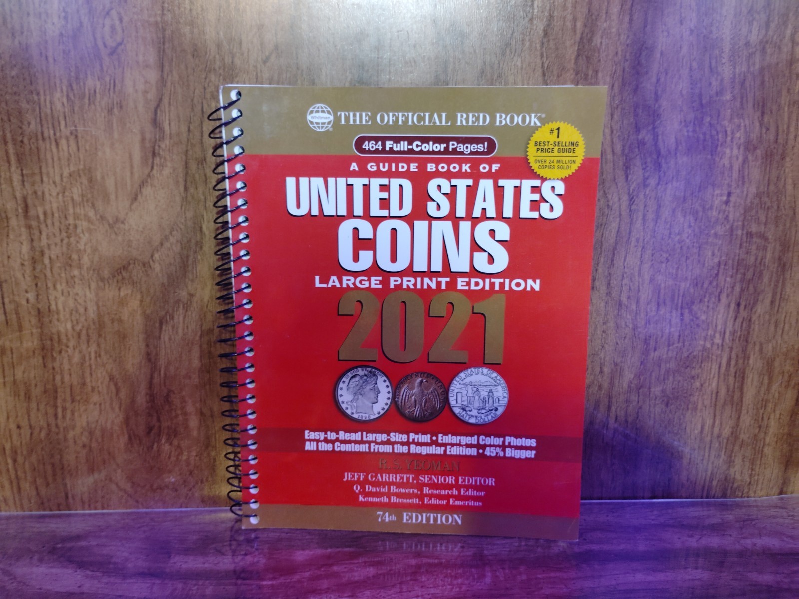 2021 Official Red Book US Coins Large Print Edition 74th Ed Whitman Spiral Yeoma